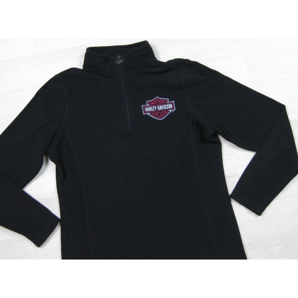 Harley-Davidson Fleece 1/4 Zip Pullover Sweatshirt‎ Women's (M) Motorcycle Biker - Picture 3 of 14